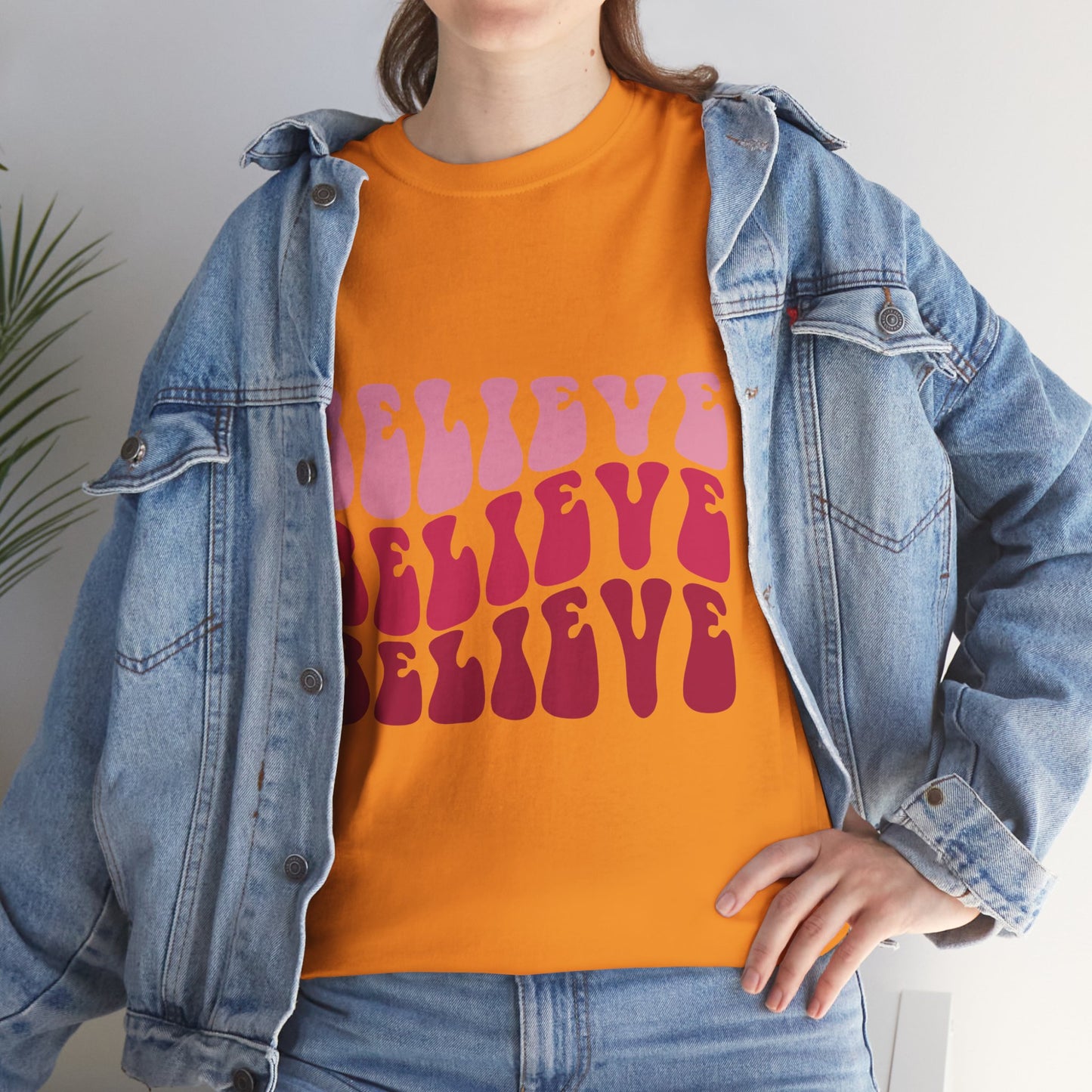 Believing in Boldness Unisex Heavy Cotton Tee, Inspirational Tee, Self-Love Shirt, Positive Affirmation T-Shirt, Gift for Friends