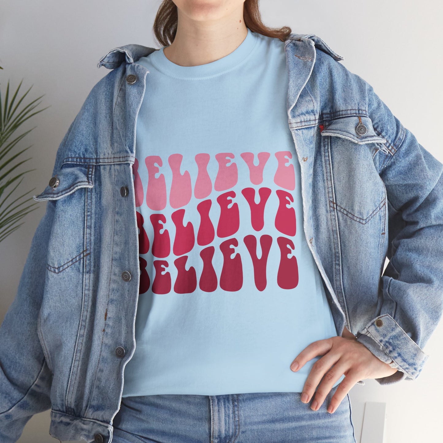 Believing in Boldness Unisex Heavy Cotton Tee, Inspirational Tee, Self-Love Shirt, Positive Affirmation T-Shirt, Gift for Friends