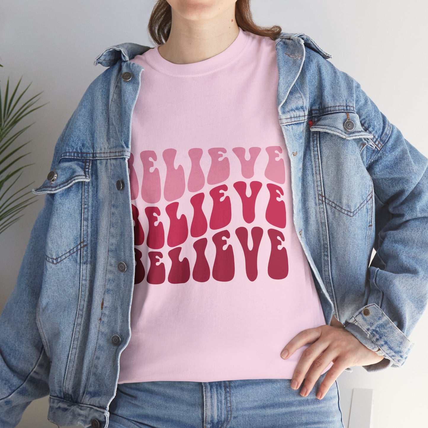 Believing in Boldness Unisex Heavy Cotton Tee, Inspirational Tee, Self-Love Shirt, Positive Affirmation T-Shirt, Gift for Friends