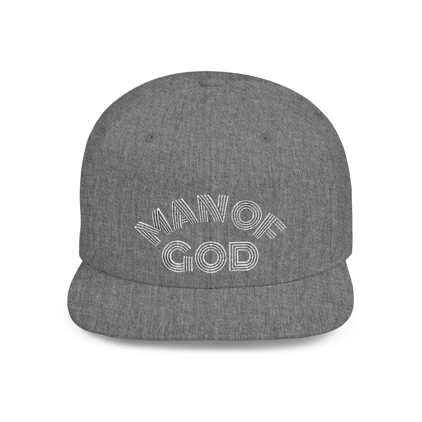 The Carter, MAN OF GOD, Bold Statement Flat Bill Snapback Cap, Man of God Hat, Streetwear, Gift for Him, Faith Apparel, Trendy Accessory