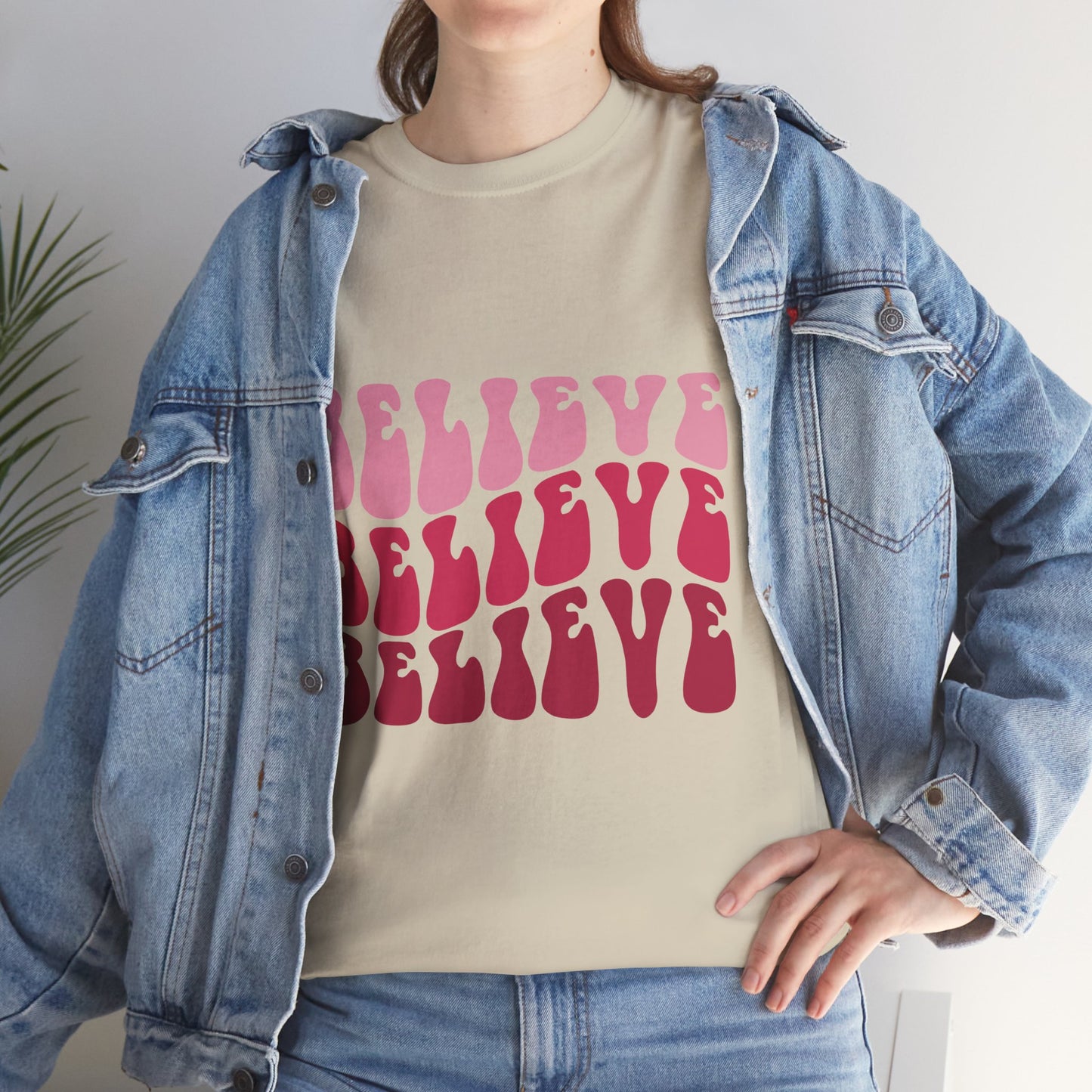 Believing in Boldness Unisex Heavy Cotton Tee, Inspirational Tee, Self-Love Shirt, Positive Affirmation T-Shirt, Gift for Friends