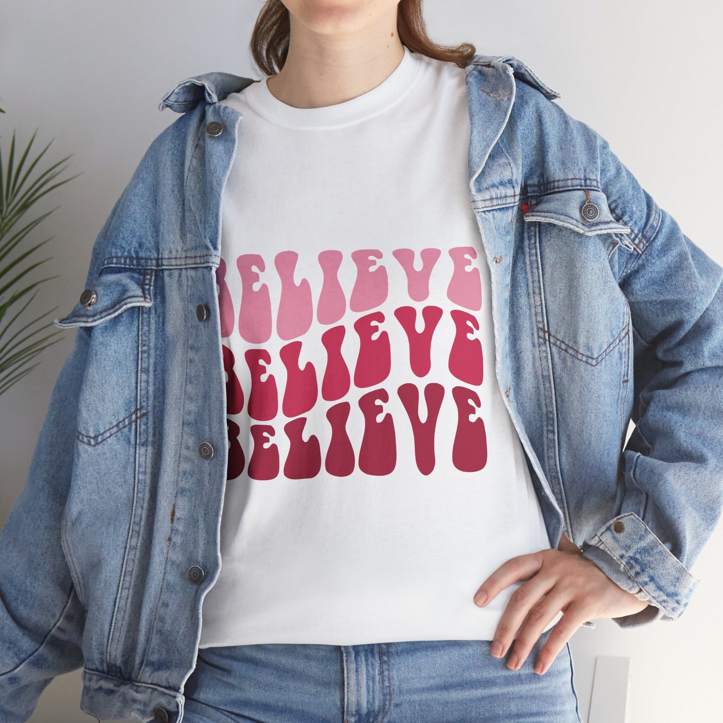Believing in Boldness Unisex Heavy Cotton Tee, Inspirational Tee, Self-Love Shirt, Positive Affirmation T-Shirt, Gift for Friends