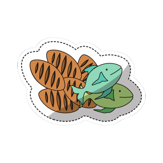 Colorful Fish Kiss-Cut Stickers - Fun Marine Decor, Watercolor Art, Ocean Lovers Gift, Laptop, Journal, Custom Stickers